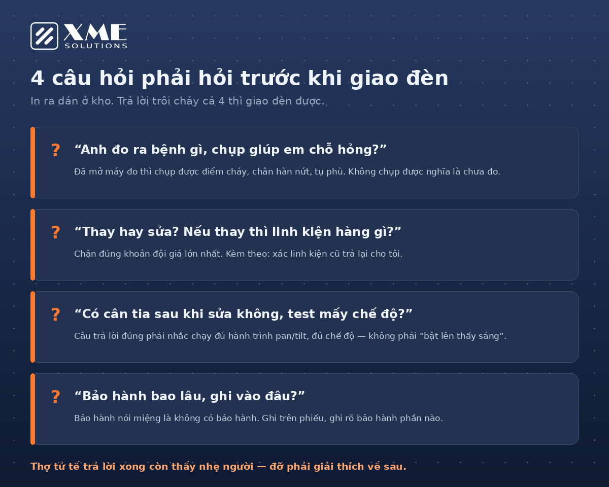 4 câu hỏi cần hỏi trước khi giao đèn moving cho xưởng sửa